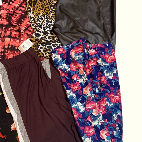 💐BUNDLE 💐 7 Pairs Juniors Various Leggings Size XL - Picture 5 of 6
